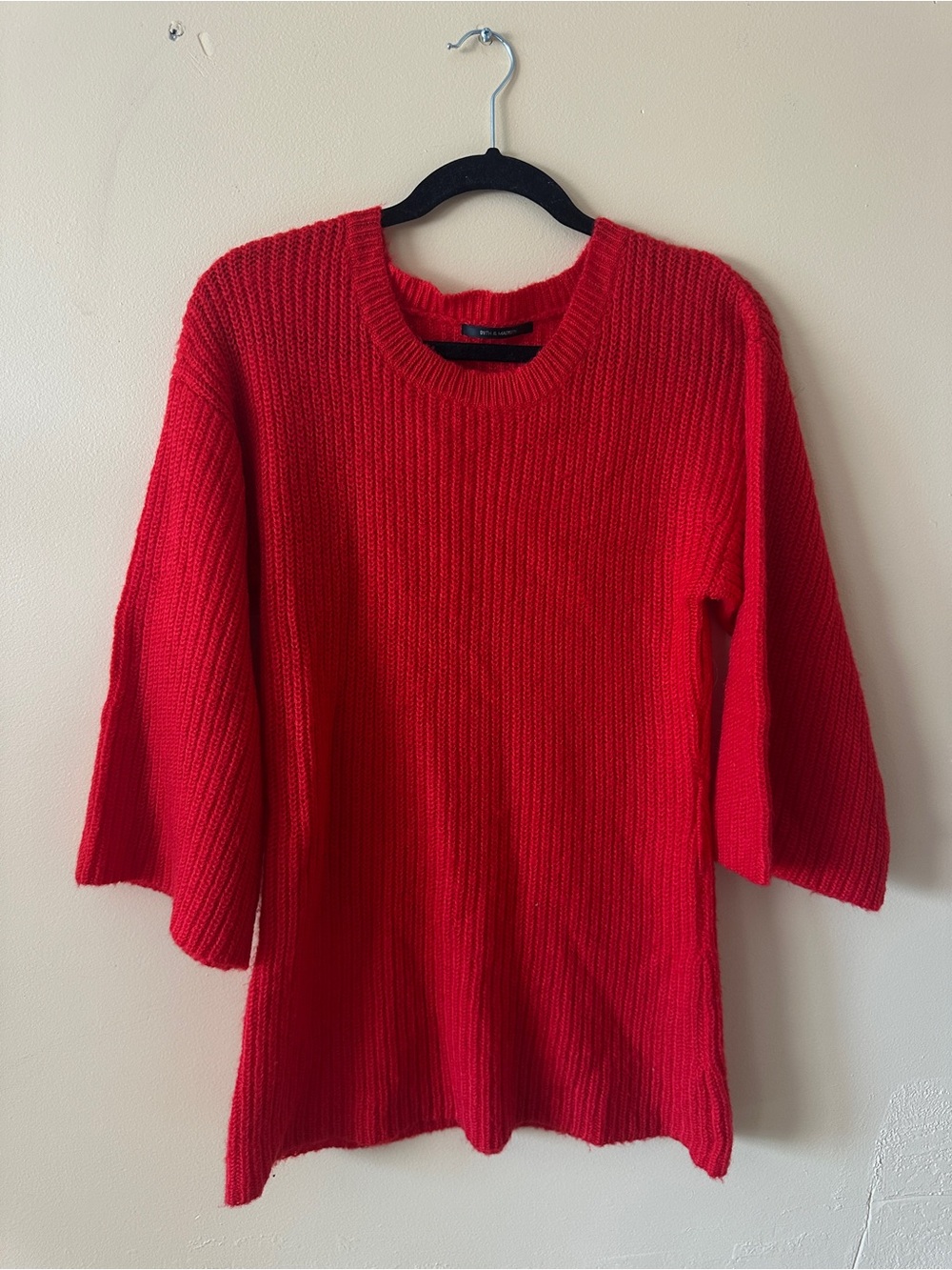 89th & Madison Red Chunky Knit Sweater | No Size Tag